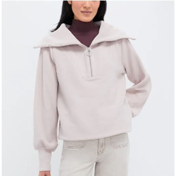 Varley Vine Half-Zip Pullover in Light Pink Color Size L - Picture 1 of 7